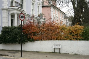 Londres en otoño Árboles de colores