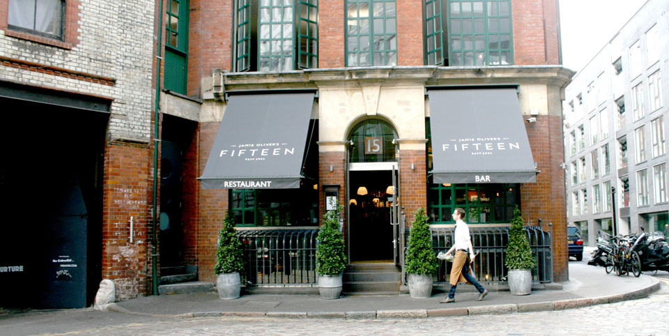 El cocinero Jamie Oliver Fifteen