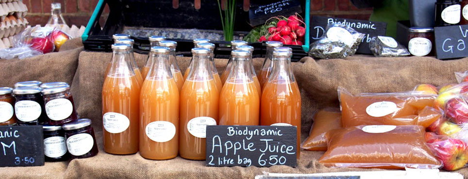 Comida biológica en Londres farmers market