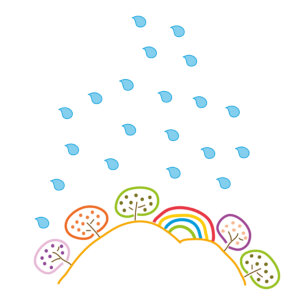 Dibujo para niños de Gotas de lluvia