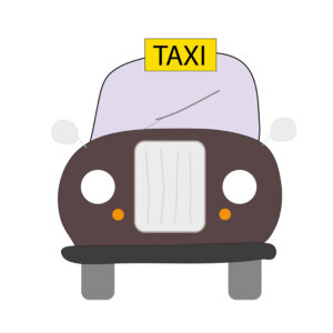 Ilustración de un taxi en Londres