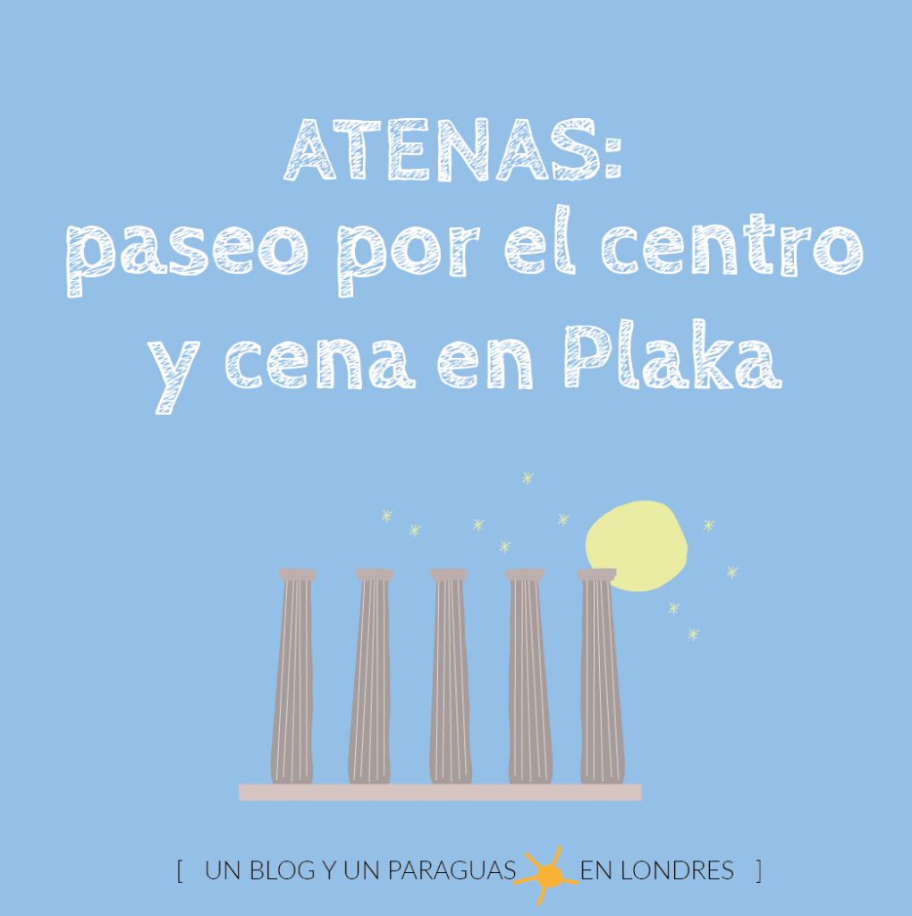 Paseo por el centro de Atenas Dibujo