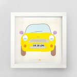 Lámina dibujos mini cooper