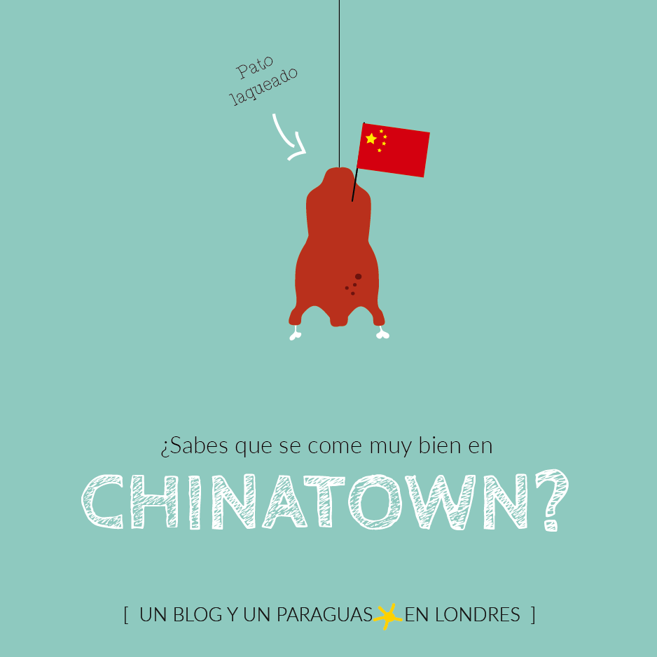 Comer en Chinatown de Londres dibujo